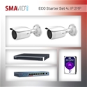 Starter-Paket ECO IP 2MP bestehend aus 1x 8-Kanal Netzwerk-Rekorder SMA-NVR-700260, 2x IP Bullet-Kamera 2 MP Varifokal SMA-IPB-700224, 1x 24/7 2 TB-Festplatte SMA-HDD2-700234, 1x PoE-Switch SMA-SWC08-700238 SMA-SIPB-700276