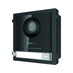SMAVID SMA-VIPH1-700401 IP 2MP Kamera Modul mit einem Klingeltaster und 2 Relais für Türöffner 180° Fisheye-Objektiv, 4 Alarm-Eingänge, 10M/100M Self-adaptive Ethernet, RJ-45 Anschluss Aufputz, Unterputz, 12 Volt/DC oder Standart-PoE, Abmessungen: 89mm x 99,8mm x 43,9mm